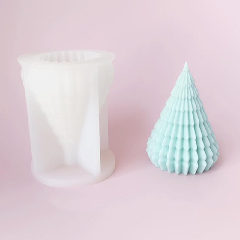 Silicon Mold Candle Christmas Crinkle Tree