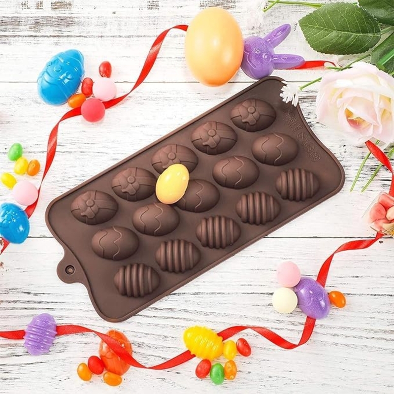 Silicon Mold Candle Christmas Easter Egg - 15 Cavity