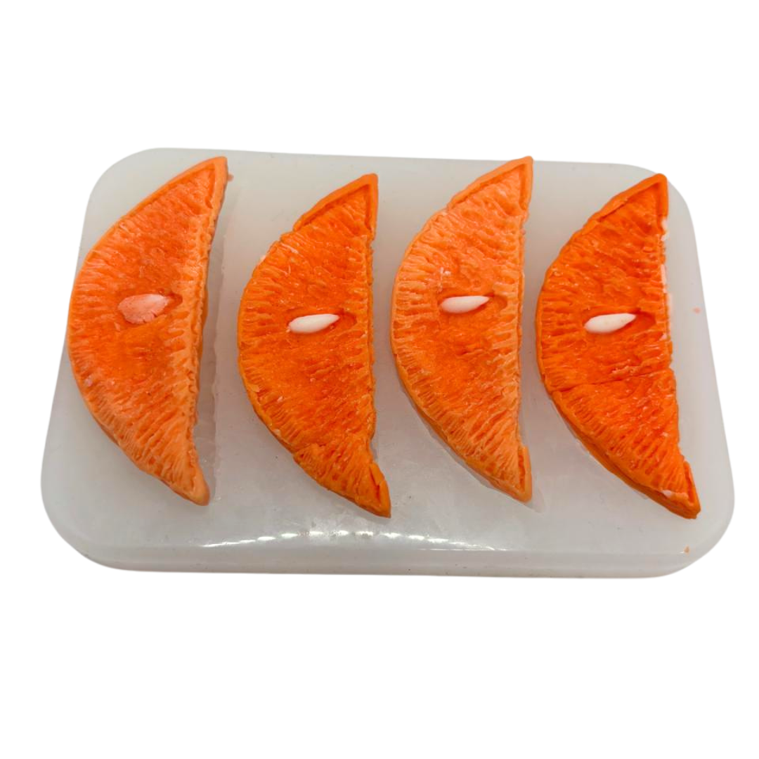 Silicon Mold Candle Orange Slice 4 Cavity Silicon Mold Candle Orange Slice 4 Cavity