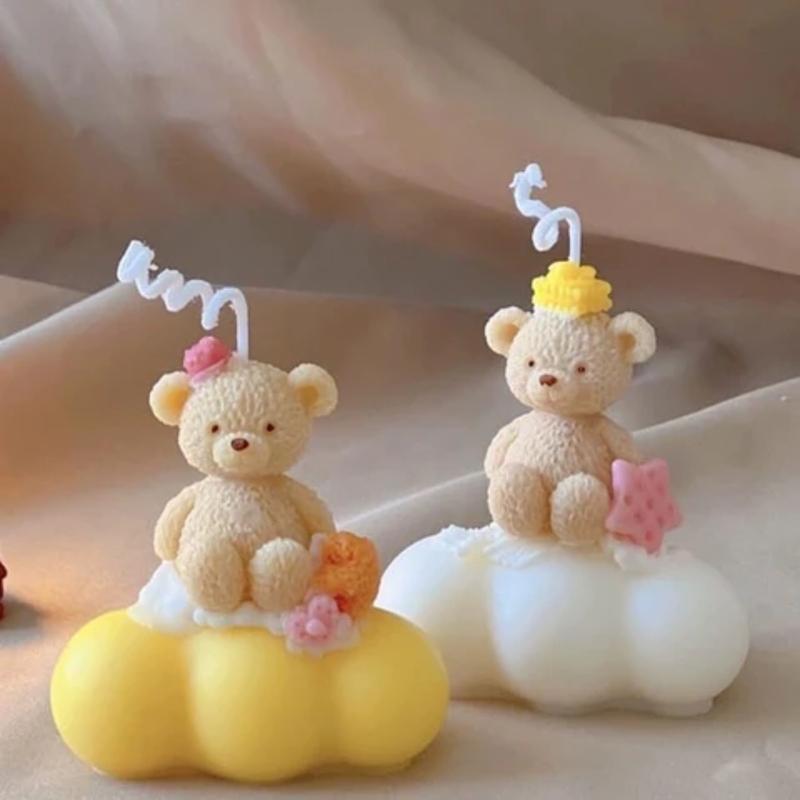 Silicon Mold Candle cartoon Teddy Bear