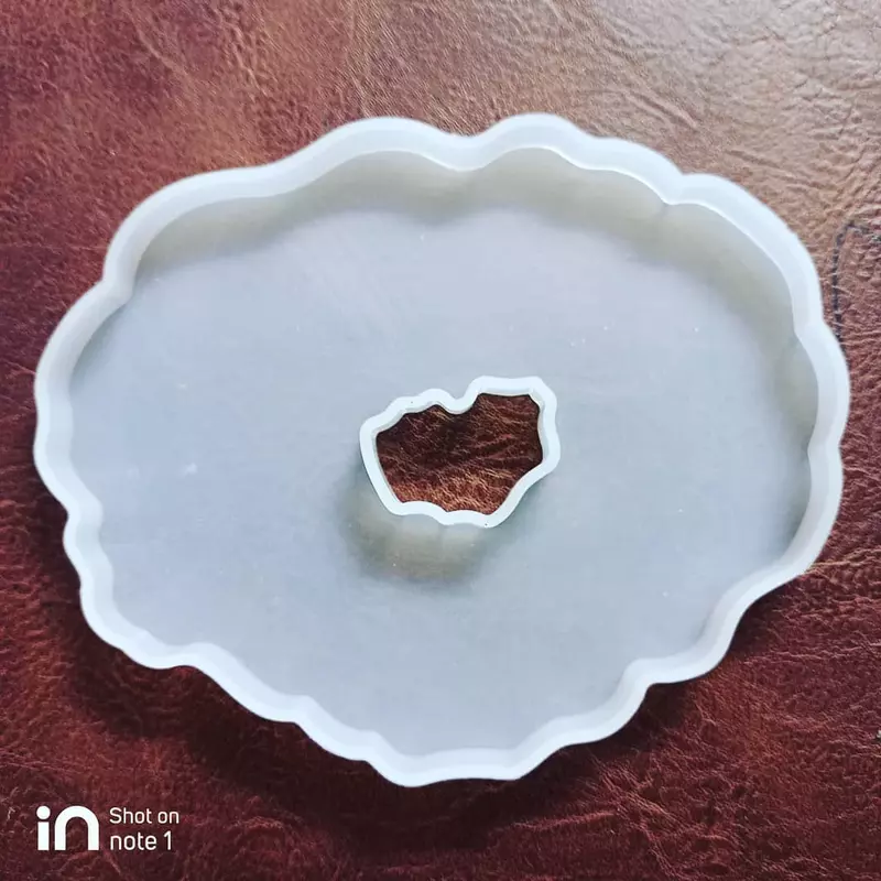 Silicon Mold Resin Coaster Hole Oval 13*10.5cm