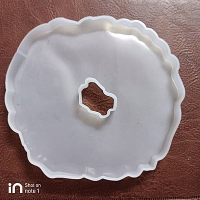 Silicon Mold Resin Coaster Hole Oval 14*13cm