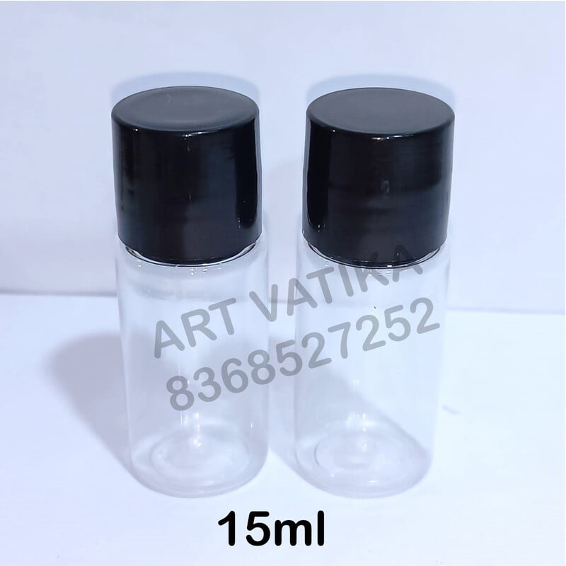 15ml JLI PET BOTTLE ROUND CLEAR - 20mm Neck