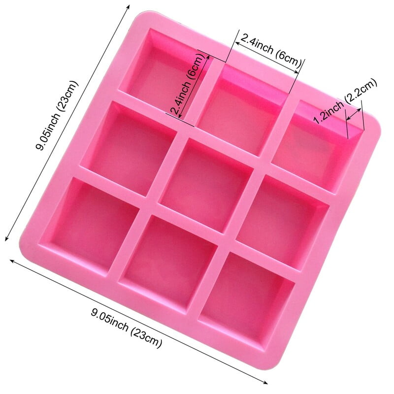 Silicon Mold SQUARE No 2 100g 9 Cavity