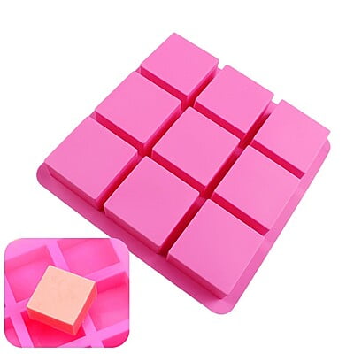 Silicon Mold SQUARE No 2 100g 9 Cavity