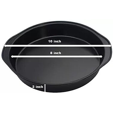 Cake Mold with Handle - Round - 8inch - Nonstick Black