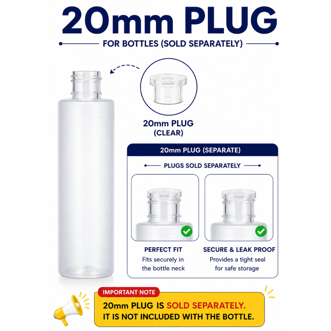100ml JLI Pet Bottle FROSTED- 20MM NECK