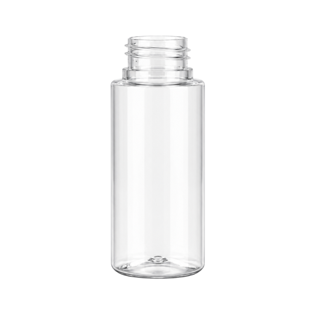 100ml Round JLI Pet Bottle CLEAR - 42mm NECK