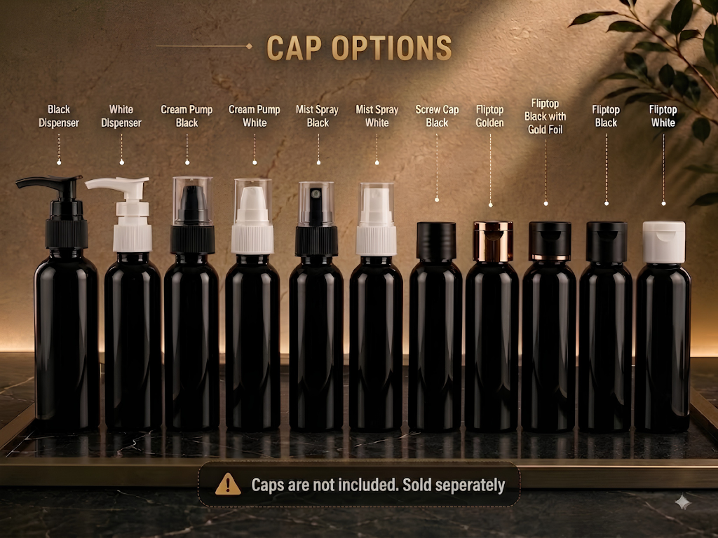 100ml AVON PET Bottle BLACK - 20mm Neck