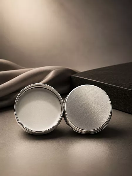 Cap - Metal - Silver Aluminium (with Foam Wad) - 53mm
