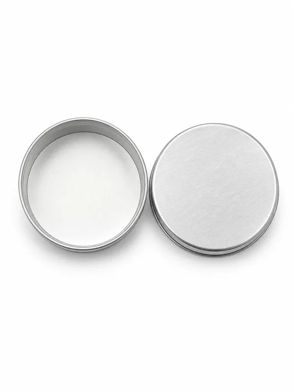 Cap - Metal - Silver Aluminium (with Foam Wad) - 53mm