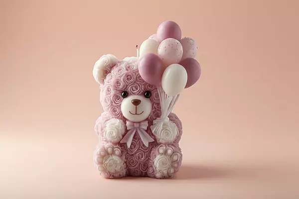Silicon Mold Candle Valentine Ballon Bouquet Bear