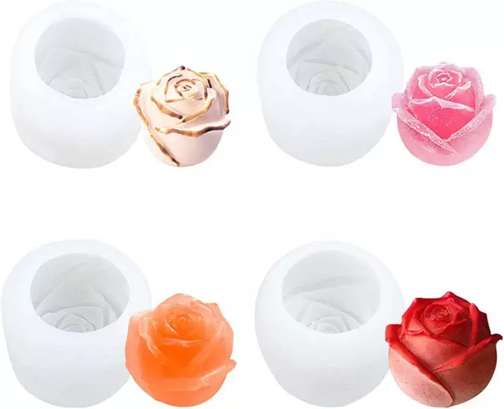 Silicon Mold Candle Rose Bud - Small - S