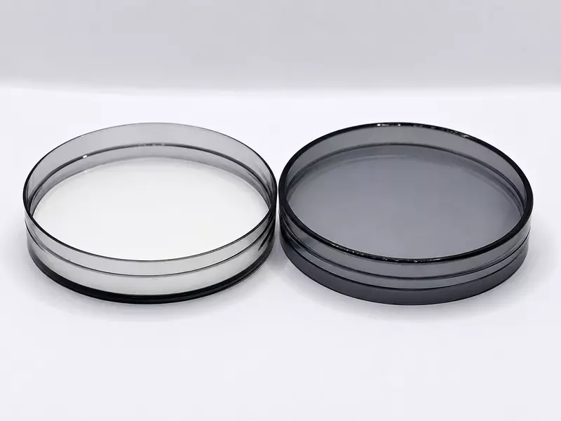Cap - PET - Black Clear Translucent (with Foam Wad) - 100mm