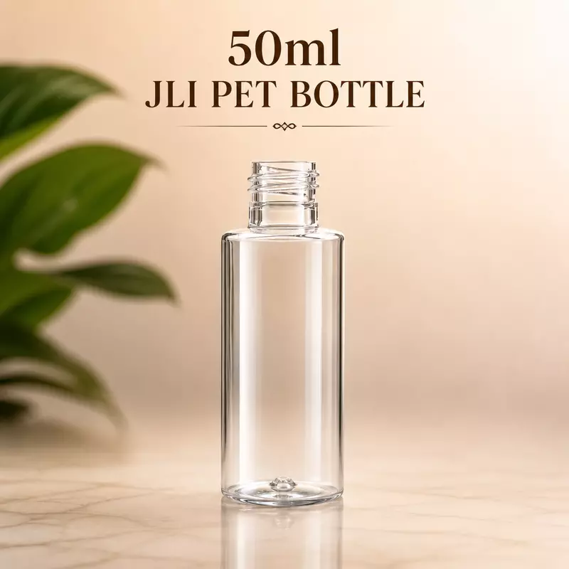 50ml JLI Pet Bottle CLEAR - 20mm NECK