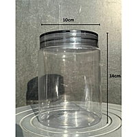 1000ml Round PET Jar + 100mm PET Black Translucent Cap