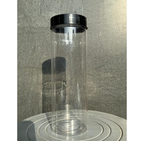 1200ml Round PET Jar + 83mm PP Black Cap