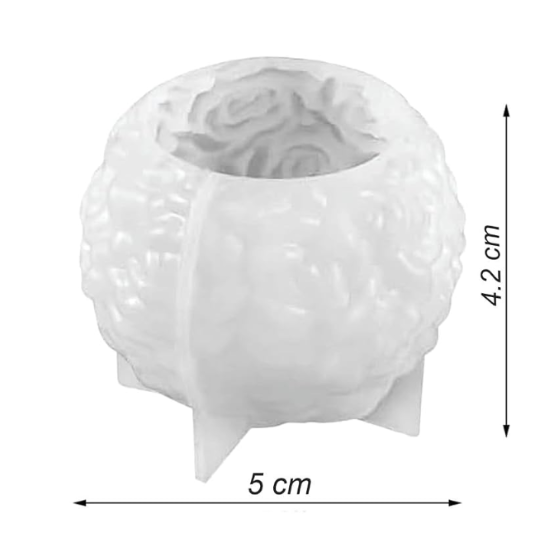Silicon Mold Candle 3D Flower Ball Medium