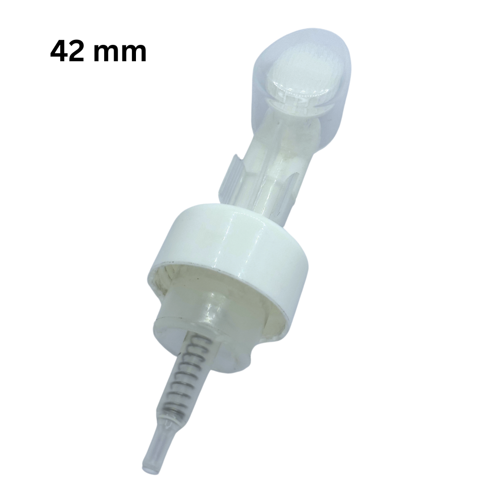 42mm Foam Pump BRUSH Cap - WHITE