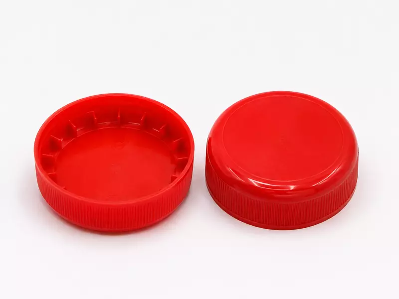 Cap - PP - Red Dome Shape - 83mm