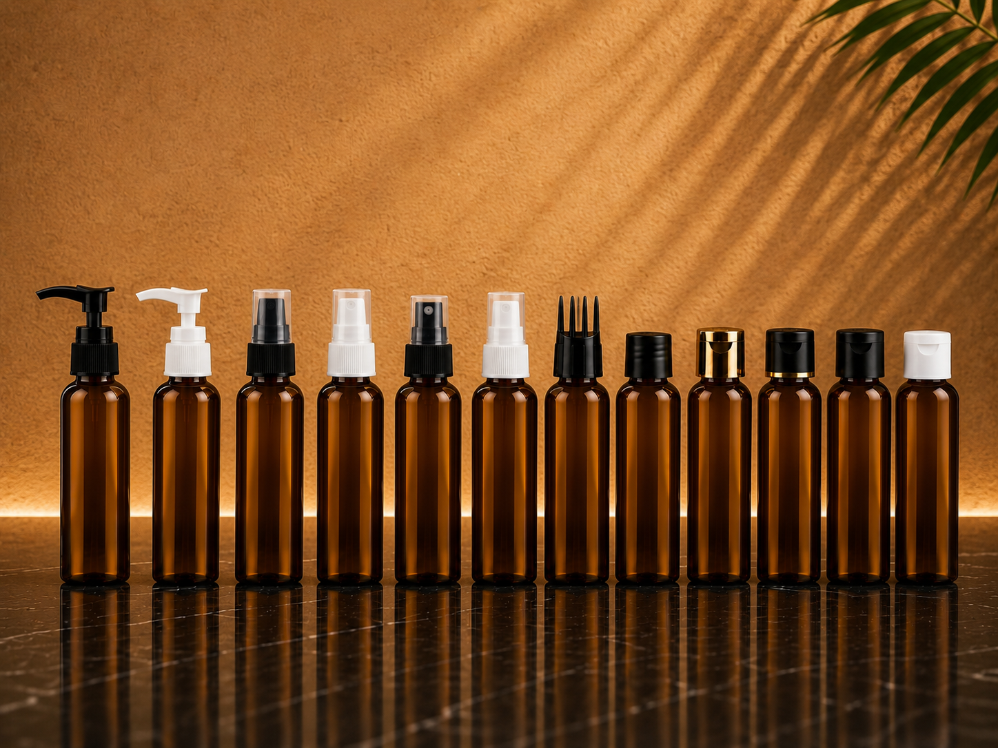 100ml AVON PET Bottle AMBER - 20mm Neck