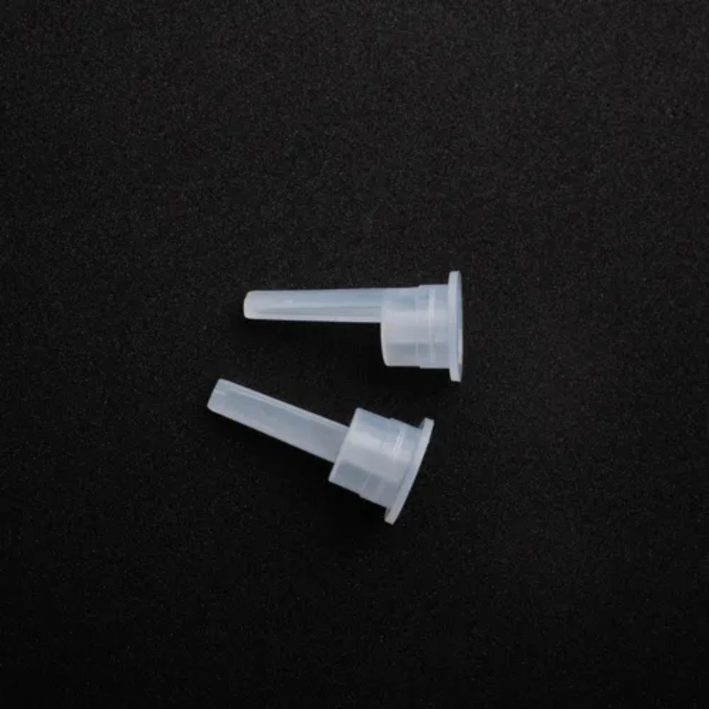 18 mm Plastic Black Seal Cap with Inner Clear Dropper Serum - THICK
