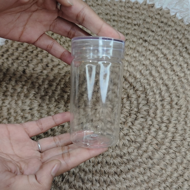 200ml Round PET Jar + 53mm PET Clear Transparent Cap