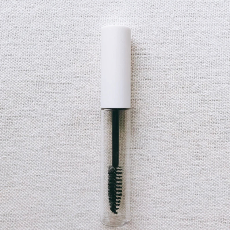 Mascara - ROUND - White Cap - 4ml - Tall Clear Container - Glossy