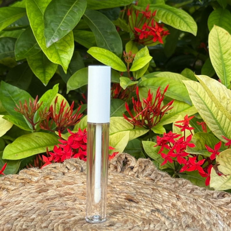 Lipstick - ROUND - White Cap - 4ml - Tall Container - Acrylic