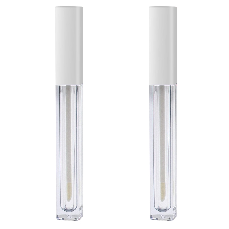 Lipstick - SQUARE - White Cap - 3.2ml - Tall Container - Acrylic