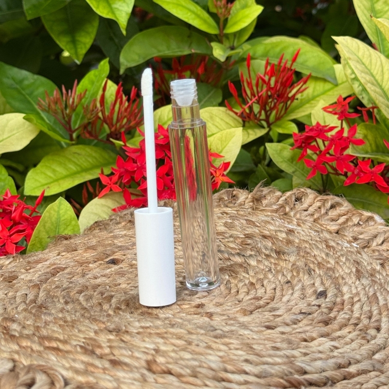 Lipstick - ROUND - White Cap - 4ml - Tall Container - Acrylic