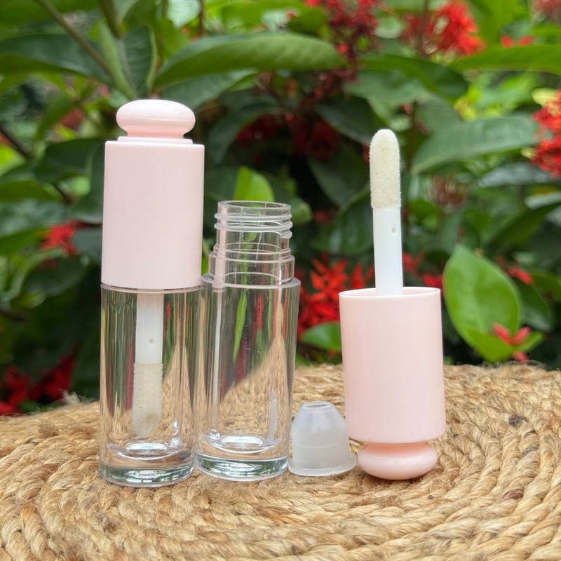 Lipstick - KOREAN POP UP - PINK Cap - 5.5ml - Short FAT Container - Acrylic