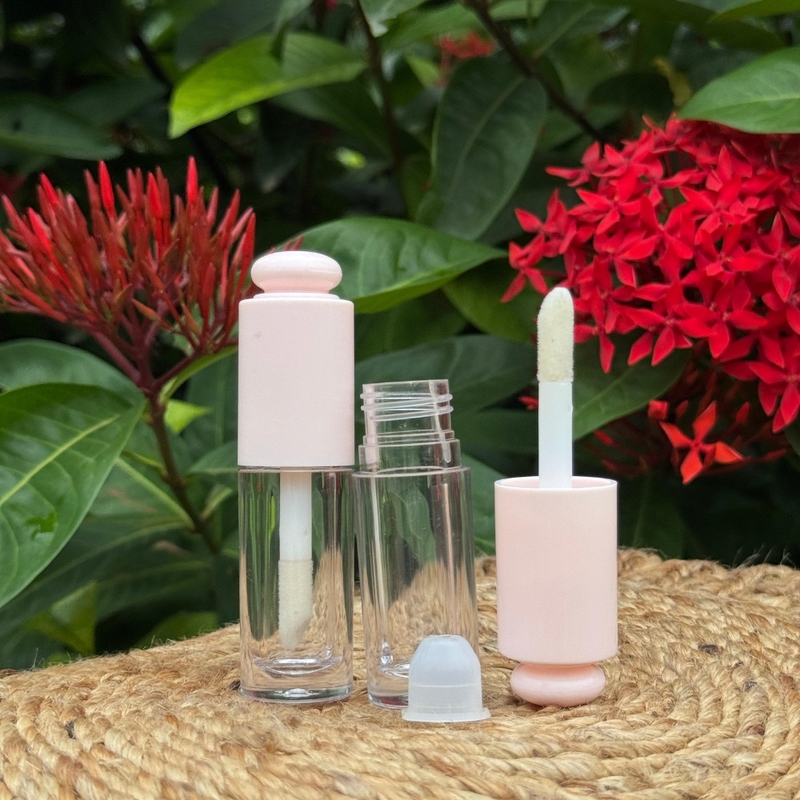 Lipstick - KOREAN POP UP - PINK Cap - 5.5ml - Short FAT Container - Acrylic