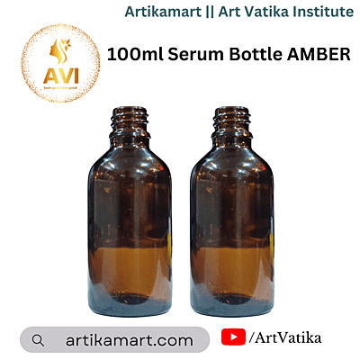 100 ml Serum Bottle AMBER Brown 18mm NECK