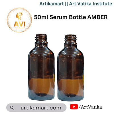50 ml Serum Bottle AMBER Brown 18mm NECK