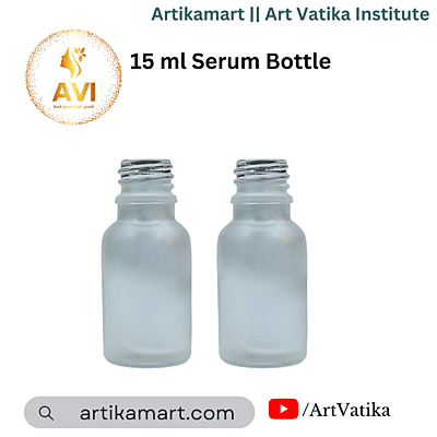 15 ml Serum Bottle FROSTED CLEAR 18mm NECK