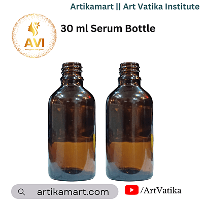 30 ml Serum Bottle AMBER Brown 18mm NECK
