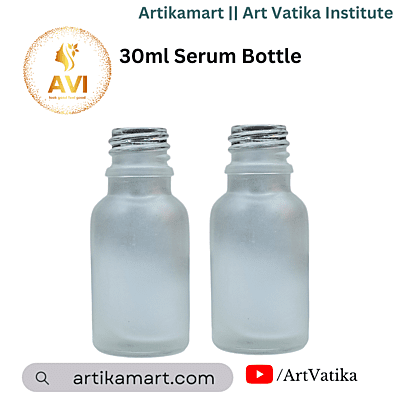30 ml Serum Bottle Clear Frosted 18mm NECK