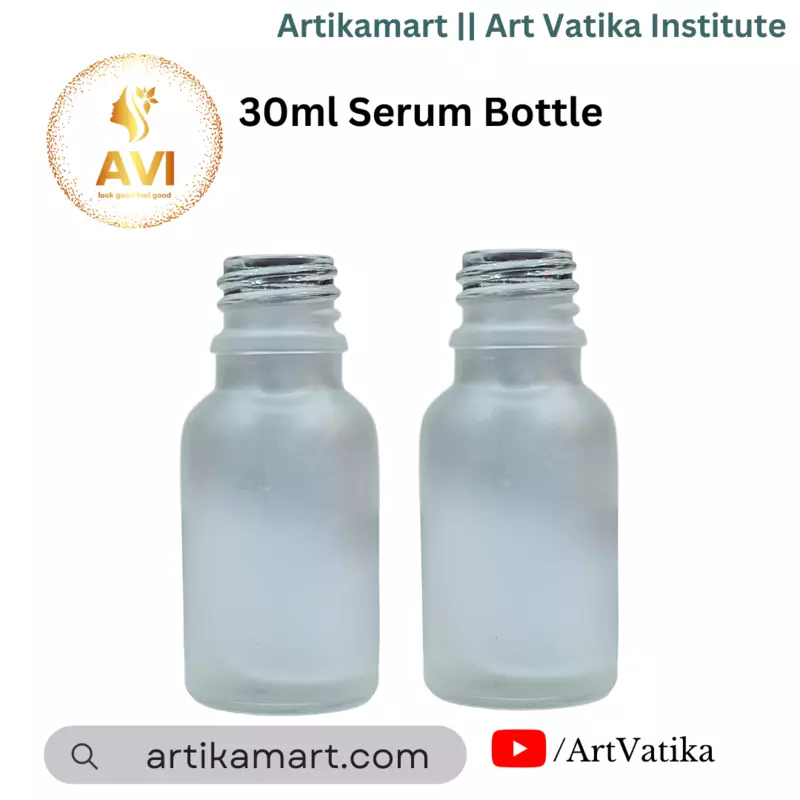 30 ml Serum Bottle Clear Frosted 18mm NECK