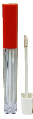 Lipstick - SQUARE - ORANGE Cap - 4/5ml - Tall Container - Acrylic