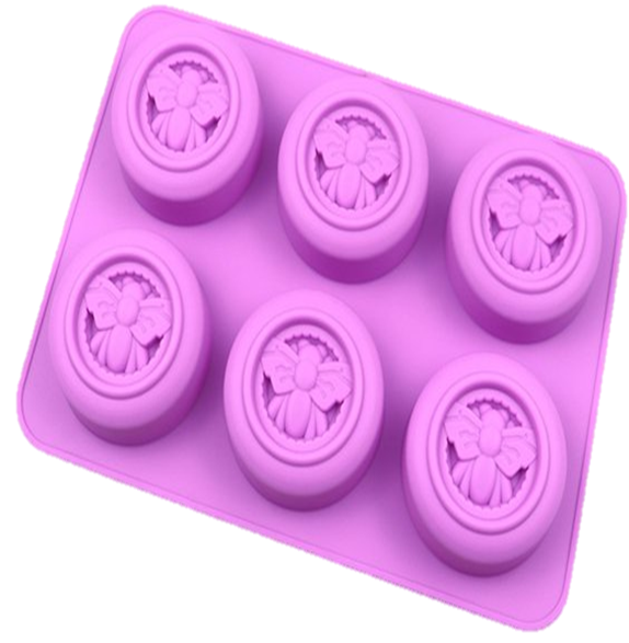 Silicon Mold Bee ROUND 6 Cavity 40g