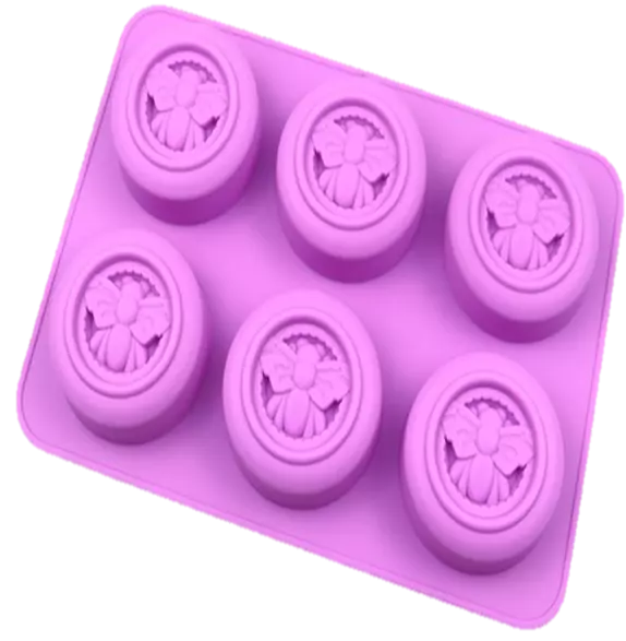 Silicon Mold Bee ROUND 6 Cavity 40g
