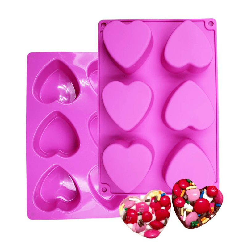 Silicon Mold Heart 6 Cavity - 100g