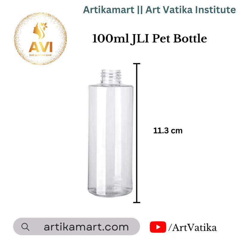 100ml JLI Pet Bottle CLEAR - 20mm NECK