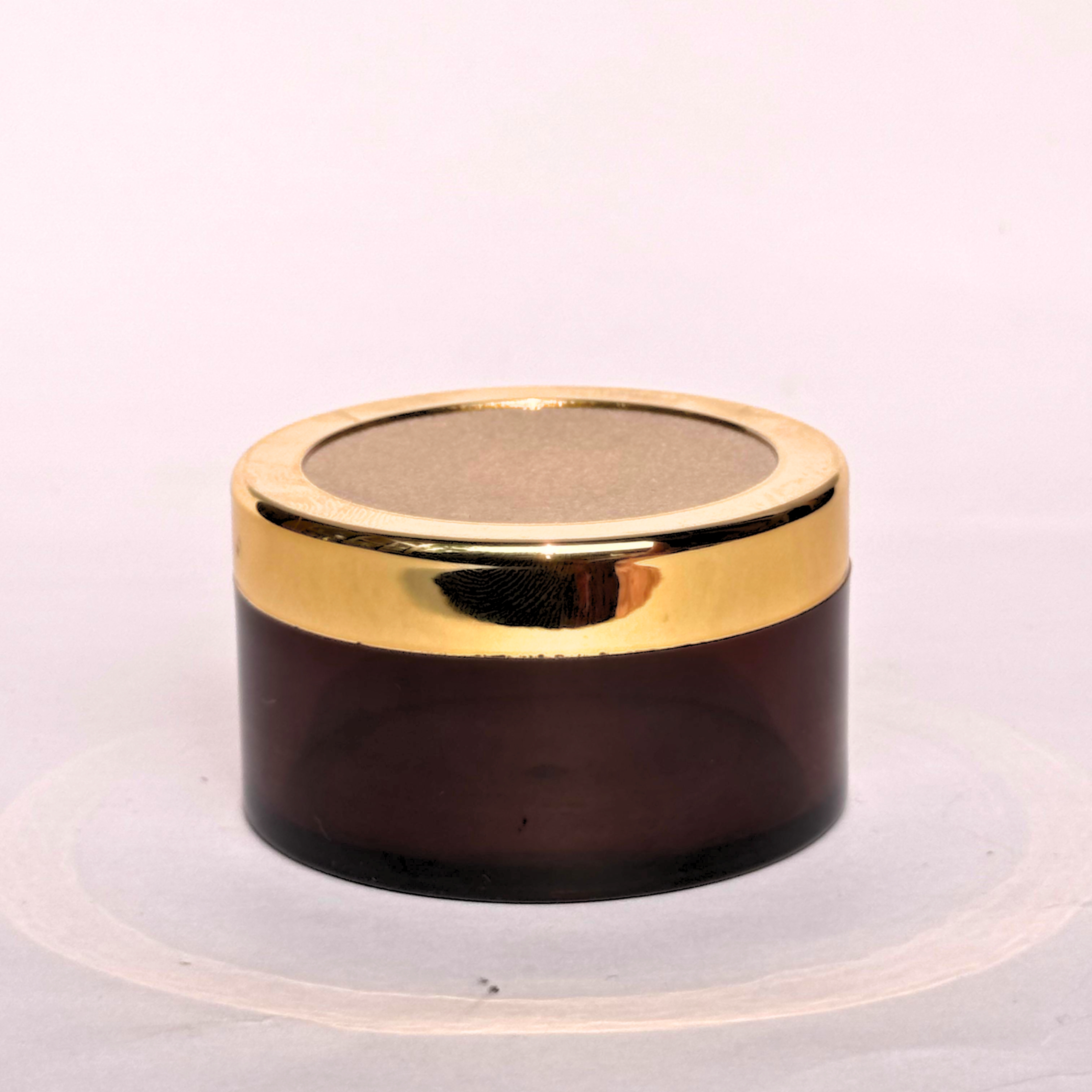 Acrylic San Jar Amber + White Inner + Gold Cap - 50g