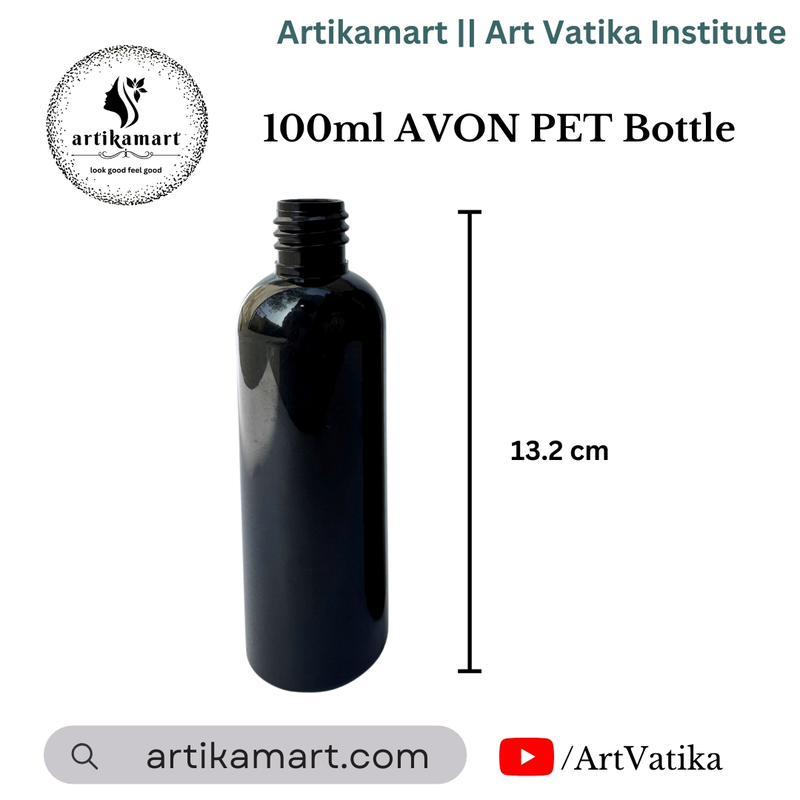 100ml AVON PET Bottle BLACK - 20mm Neck