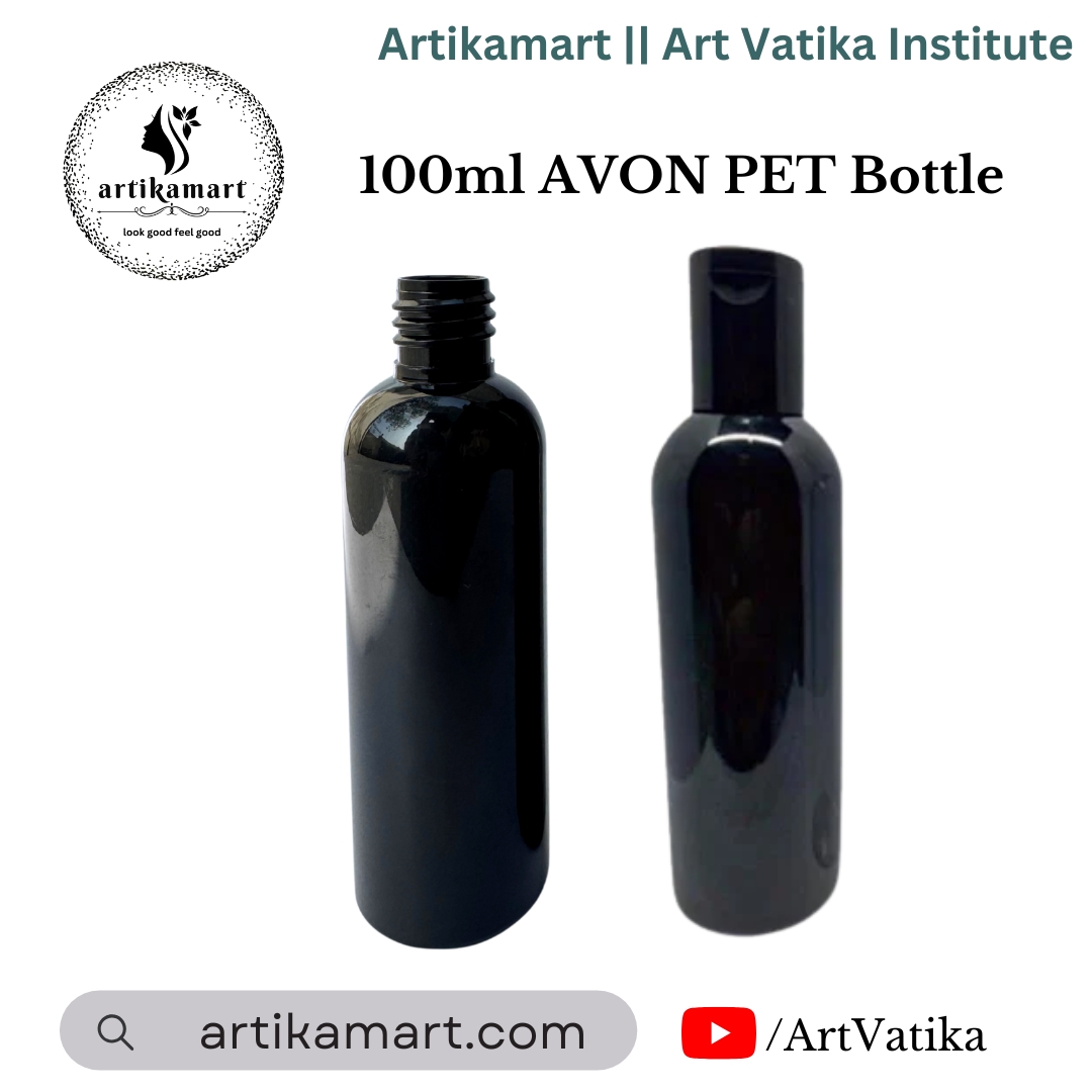 100ml AVON PET Bottle BLACK - 20mm Neck