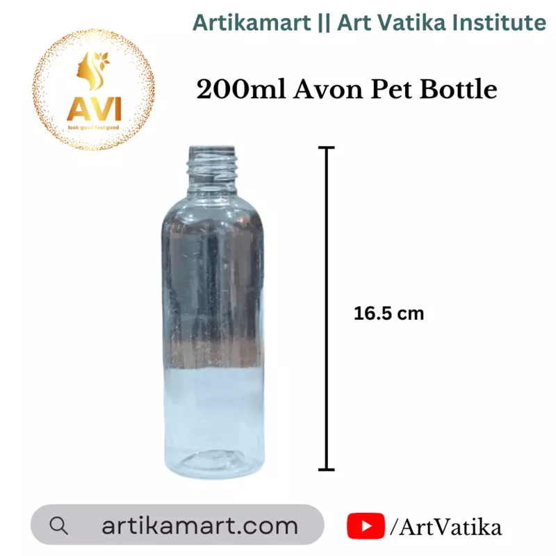 200ml Avon Pet Bottle CLEAR - 24mm Neck
