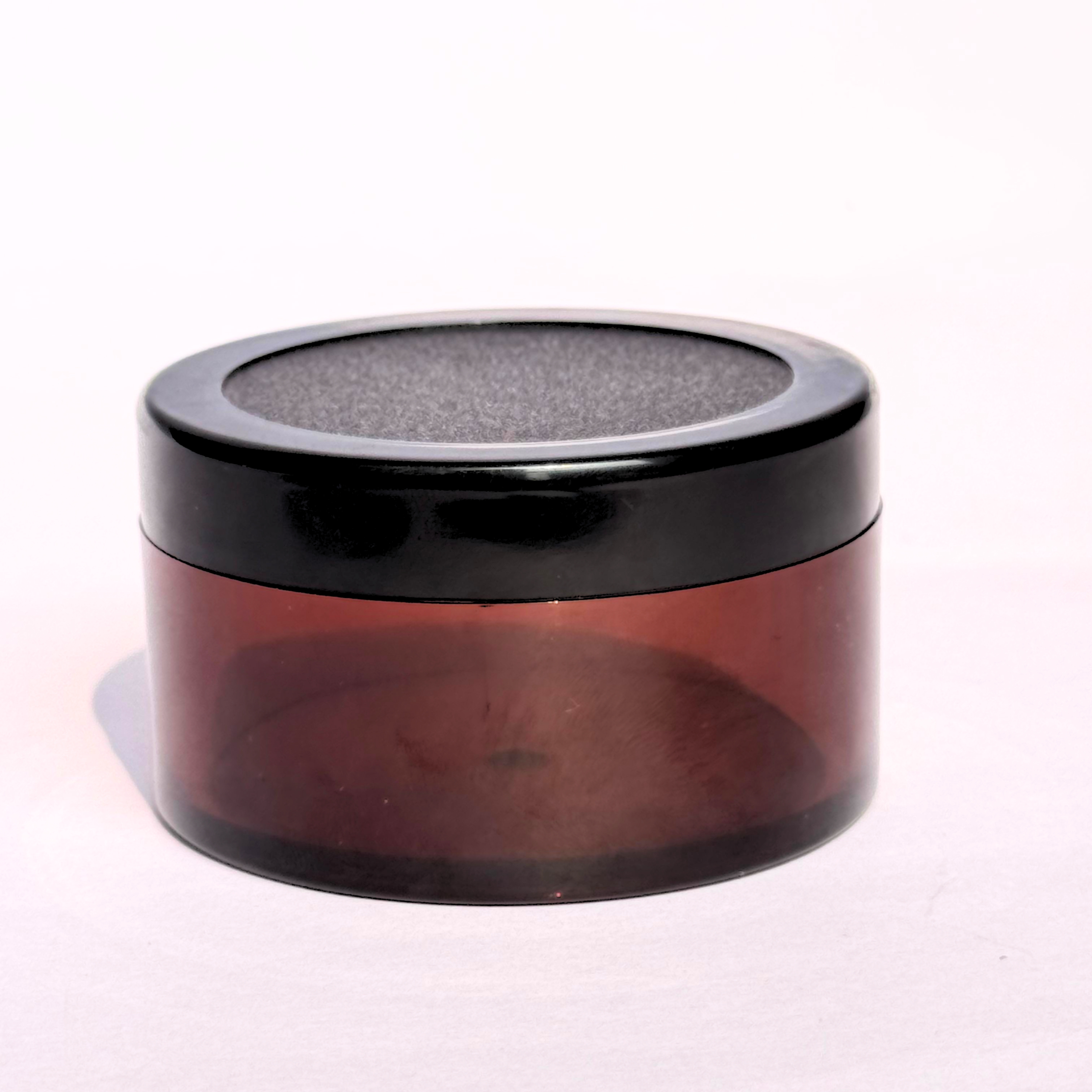 Acrylic San Jar Amber + White Inner + Black Cap - 50g