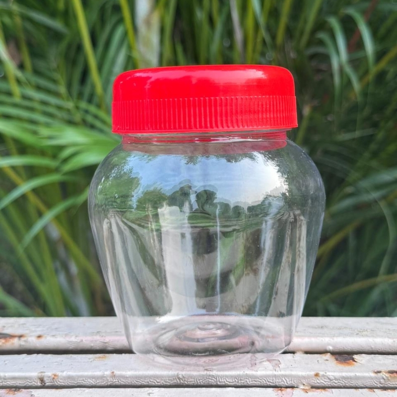 500ml GHEE PET JAR + 73mm Red Dome Cap